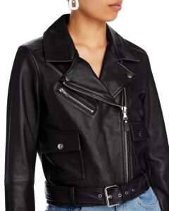 cropped leather jacket 