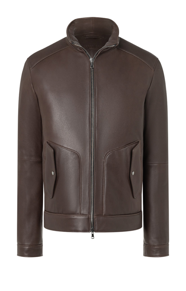 mens brown leather jacket
