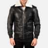 black and white leather jacket mens