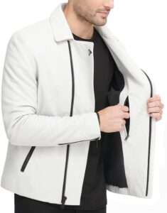 white leather jacket mens