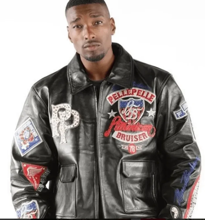 Men American Bruiser Black Jacket