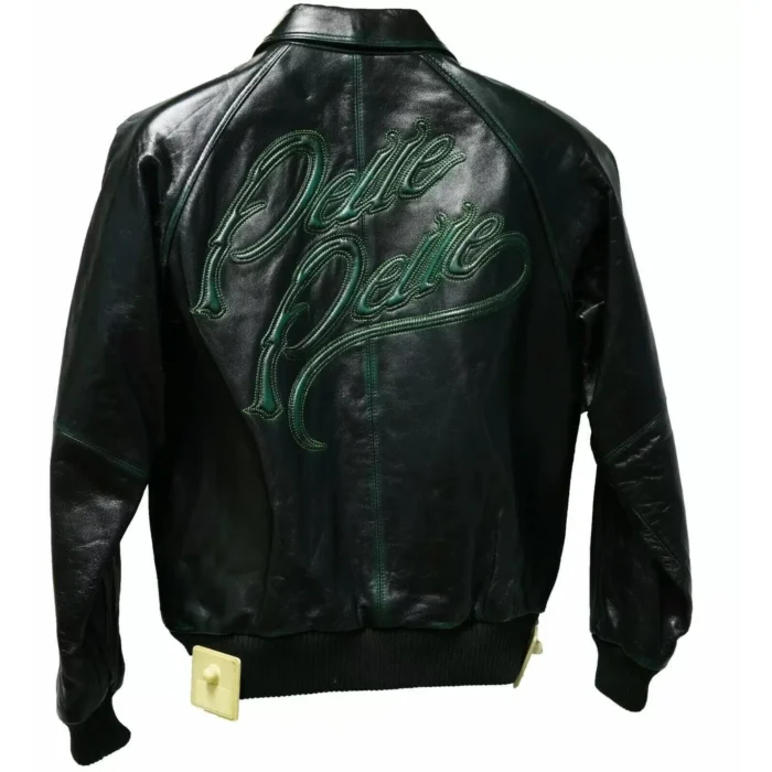 Black And Green Leather Jacket