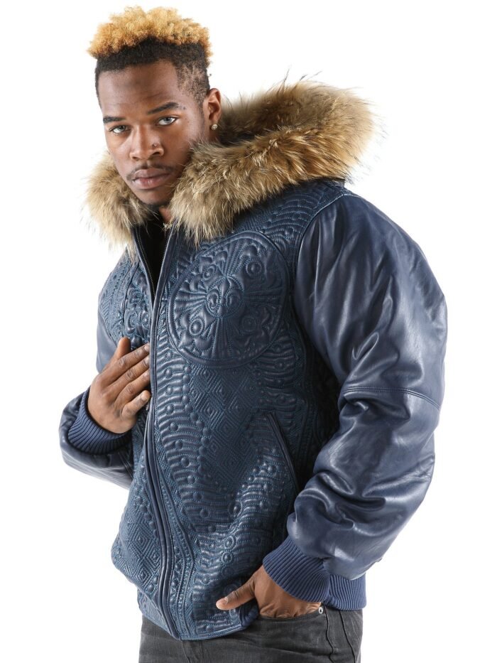 Pelle Pelle Blue Stone Hooded Jacket