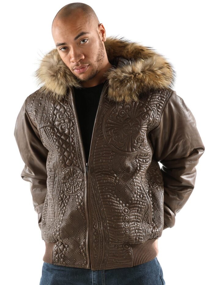 Pelle Pelle Brown Stone Hooded Jacket