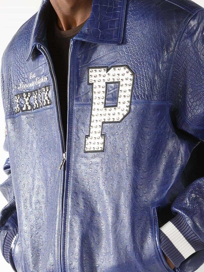 Pelle Pelle Mens 1978 Mb Blue Leather Jacket