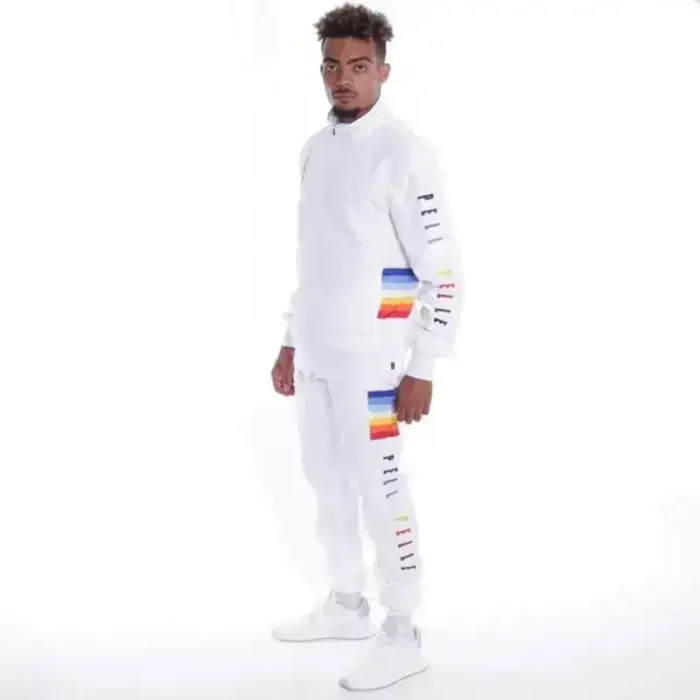 Pelle Pelle Mens Colorblind White Tracksuit