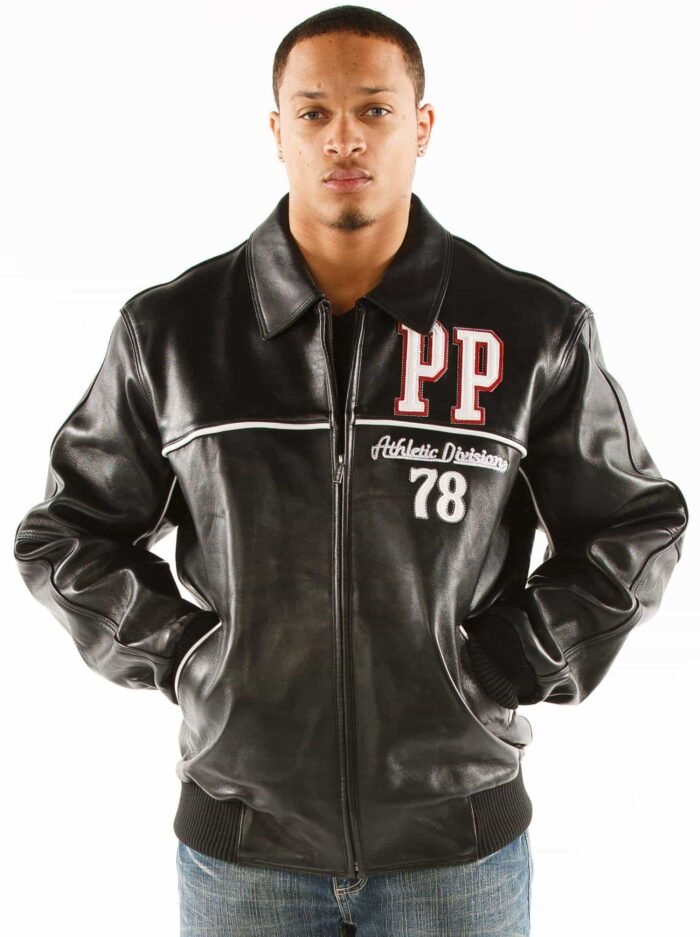 Pelle Pelle Athletic Division Black Leather Jacket