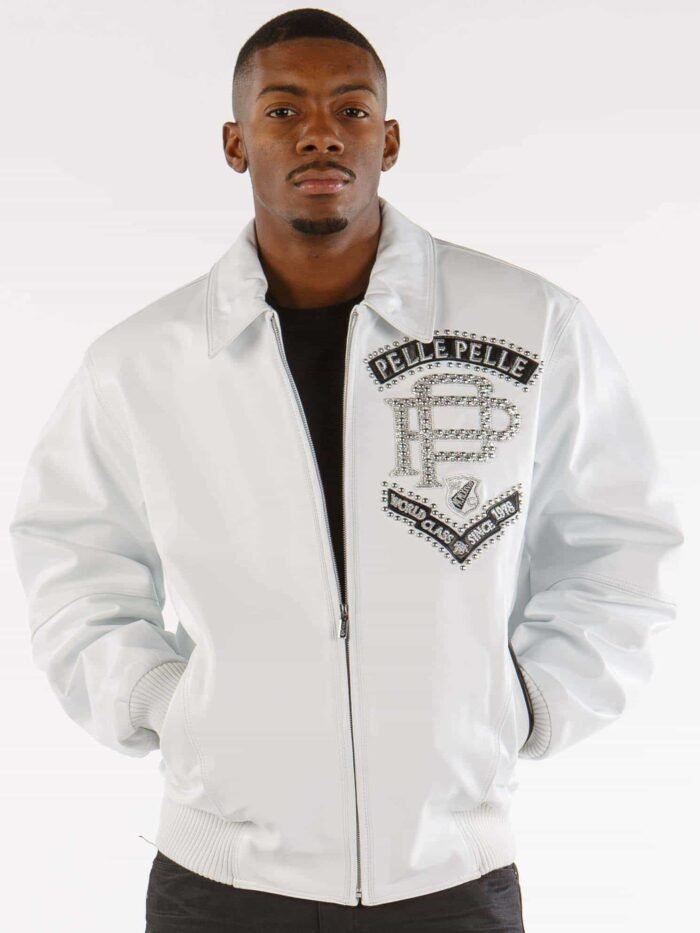 Pelle Pelle Elite Series White Leather Jacket