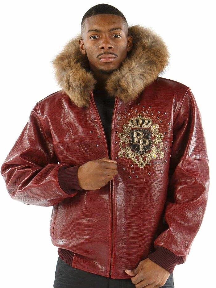 Pelle Pelle Crest Maroon Leather Jacket