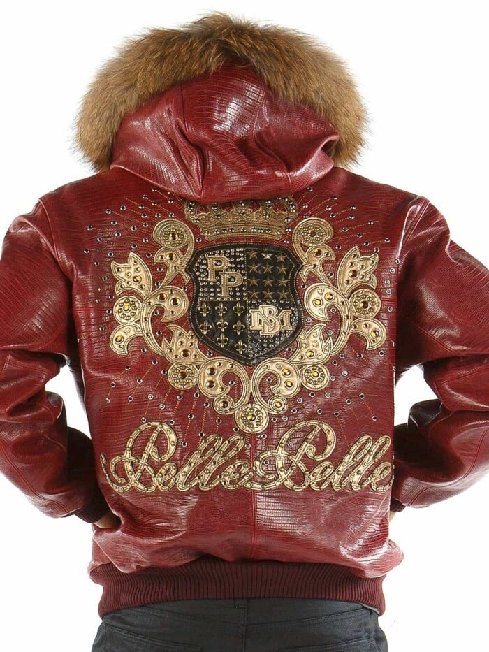 Pelle Pelle Crest Maroon Leather Jacket